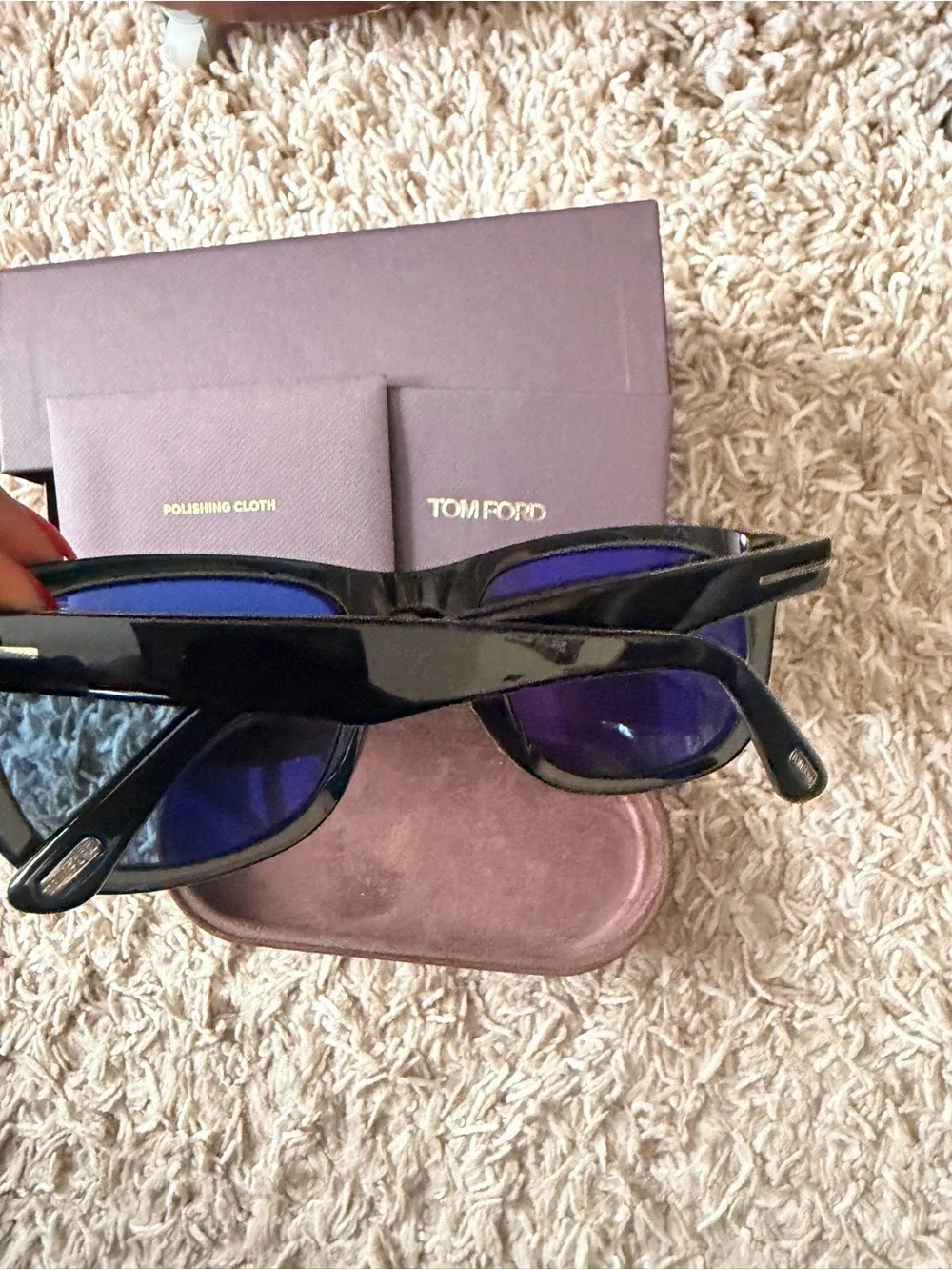 Tom Ford Black Polarized Sunglasses w/ Original Case